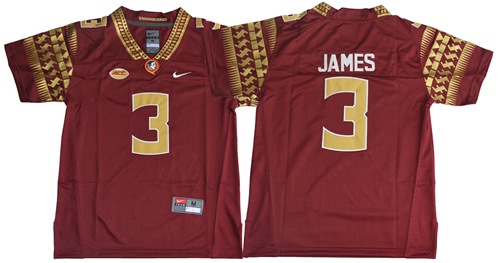 Seminoles #3 Derwin James Red Limited Stitched Youth NCAA Jersey - Click Image to Close